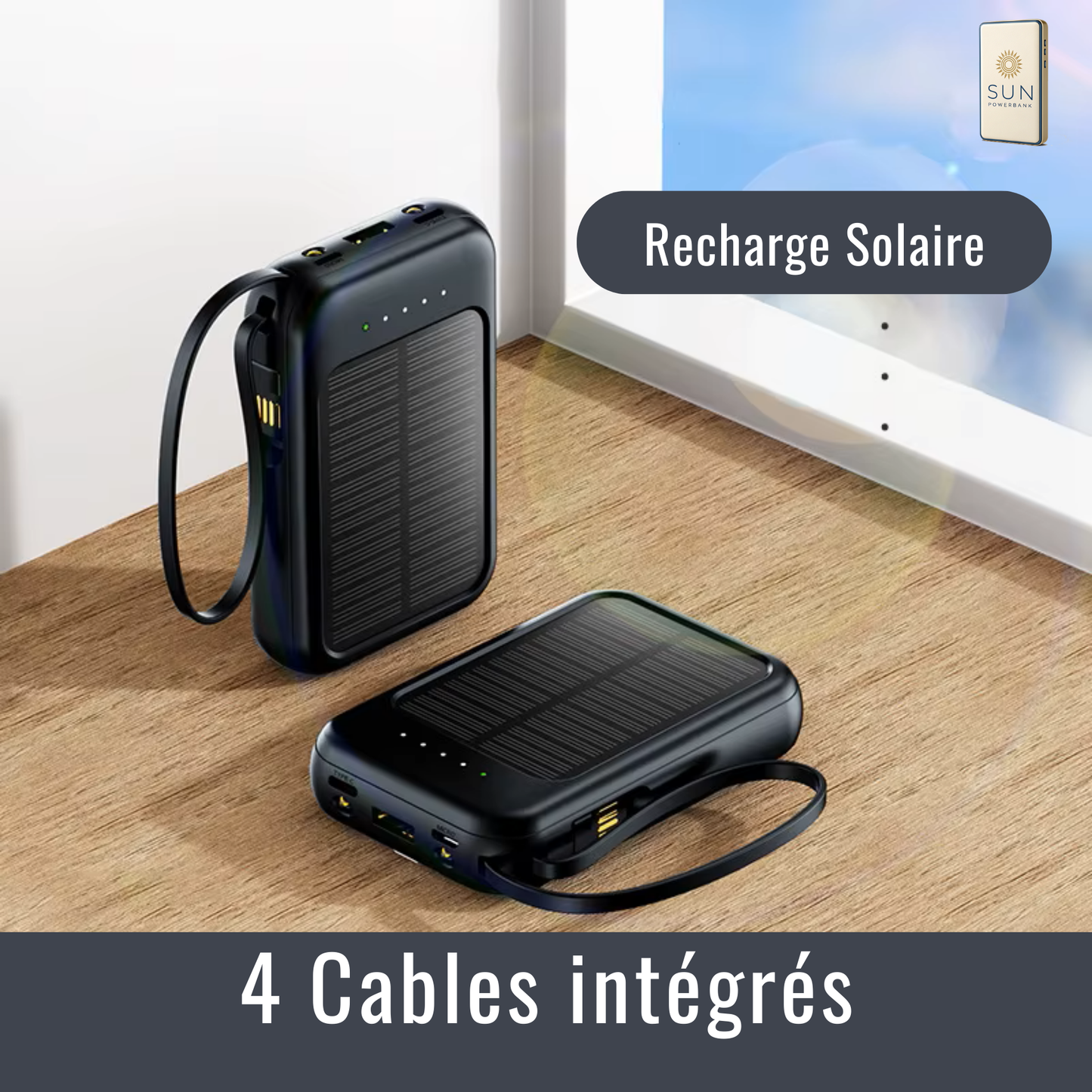 ⚡SunPowerBank-One – L'Énergie Verte Qui Vous Accompagne Partout !